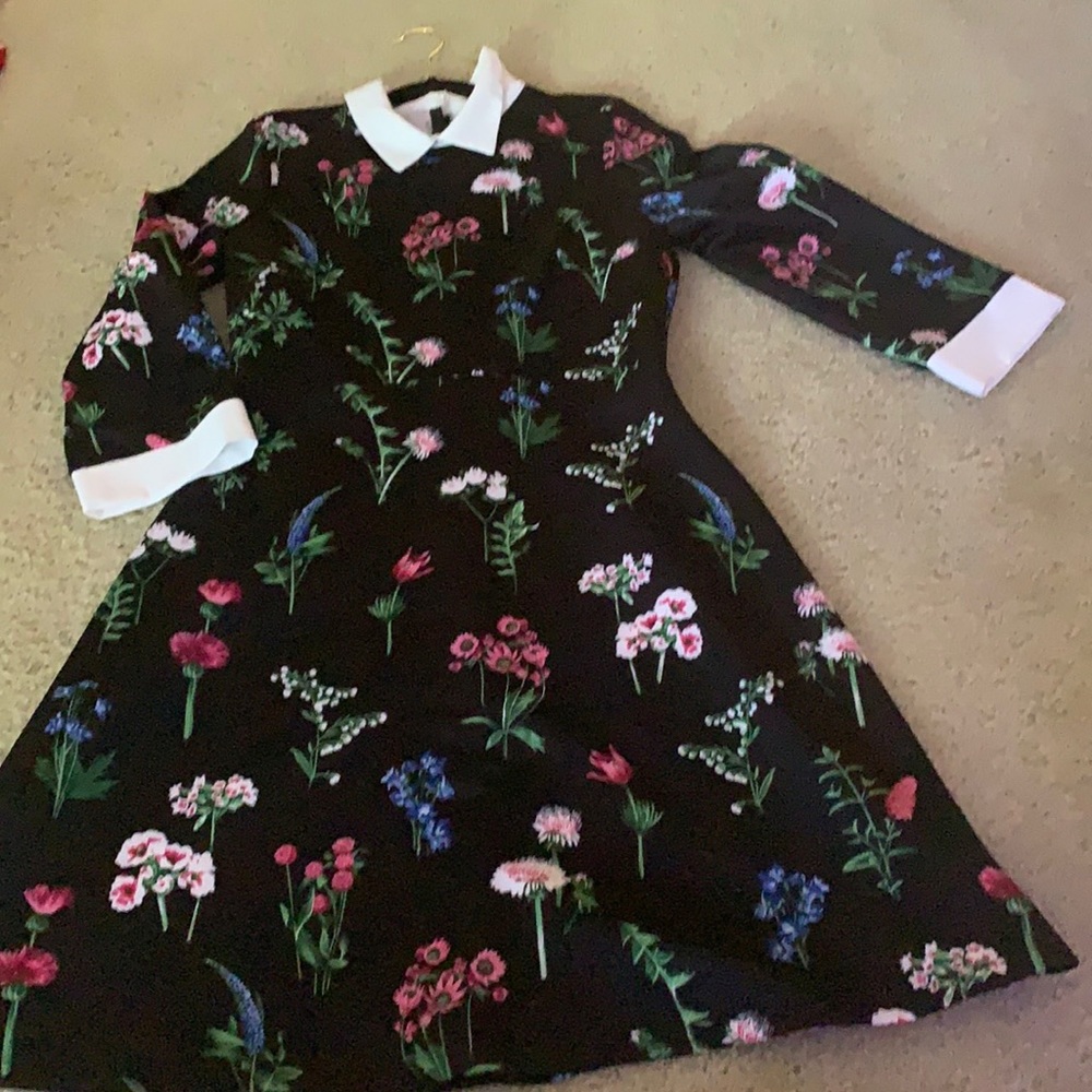 Black dress with flowers
